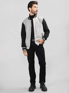 Wholesale Custom <b>Men's</b> Plus Size Letterman Leather Jacket Varsity Jackets Embroidery Puffer Bomber <b>Coat</b> Winter Baseball <b>Coat</b> - Product Image 5