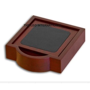 Stylish Design <b>Wooden</b> <b>Coasters</b> Brown Color for Hotel & Restaurant Tabletop Tea & Coffee Serving <b>Coaster</b> With Holder - Product Image 3