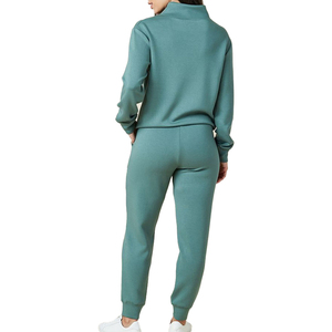 Logo personnalisé Tenues pour femmes Entraînement Fitness Gym Jogger 2 Pièces Survêtements Vente en gros 100% Coton Survêtements pour femmes OEM - Product Image 3