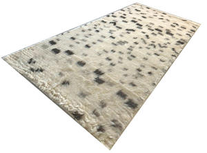 พรมขนสัตว์ถักมือสไตล์โมร็อกโกสุดหรู ผลิตโดยตรงจากอินเดีย เทคนิคการตัดขนแบบ Cut Pile เป็นมิตรกับสิ่งแวดล้อม หนานุ่มพิเศษสำหรับบ้าน - Product Image 3