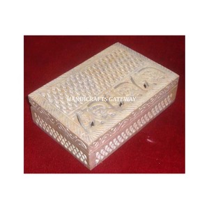 Boîte de rangement de bijoux rectangulaire en forme d'éléphant fait à la main de qualité supérieure excellent article sculpté en stéatite naturelle - Product Image 1