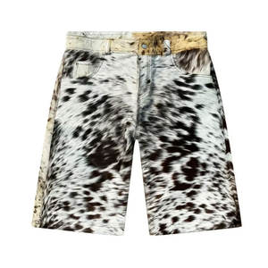 Meilleur prix de gros, shorts en cuir de vache pour hommes, design personnalisé, logo personnalisé, style décontracté, cuir de haute qualité, respectueux de l'environnement - Product Image 1