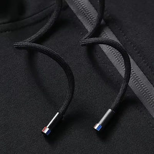 Ensemble de survêtements à capuche personnalisés 2 pièces pour hommes et femmes - Unisexe 100% coton Taille élastique Vêtements de sport - Product Image 4