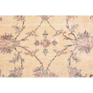 Turkish Rug 2.1x4.9 ft Small Rug <b>Brown</b> Southwestern <b>Wool</b> Eco-Friendly Patchwork Latex Backing Medium Pile Vintage Rug - Product Image 3