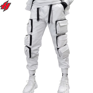 Men's Multi-Pockets Ribbons Bandage Tactical <b>Techwear</b> <b>Cargo</b> <b>Pants</b> High-Waist Sport Punk Hip Hop Joggers Casual Streetwear - Product Image 2