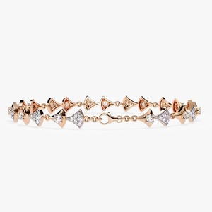 Bracelet Tennis 18kRose Chaîne En Or Moissanite Bracelet Bracelet Diamant Bracelet Cadeau pour - Product Image 3