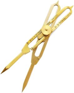 Sadaf náutico latón escala proporcional divisor herramienta de dibujo profesional 6 "largo latón completo - Product Image 6