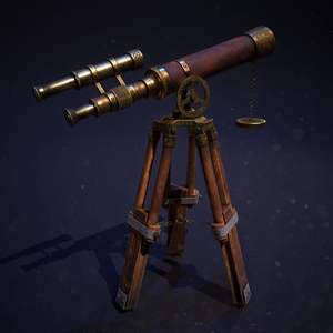 Elegant Metal And Wooden Telescope Classic Vintage <b>Nautical</b> Maritime <b>Decorative</b> Optical Instrument For Office - Product Image 1