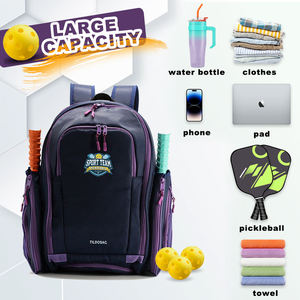 Sac de raquette de pickleball de haute qualité avec logo personnalisé, grande capacité, en nylon et polyester, cadre externe, poche pour chaussures, imperméable - Product Image 5