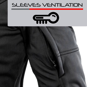 Veste de moto en softshell de haute qualité avec armures amovibles homologuées CE, coupe-vent imperméable - Product Image 2