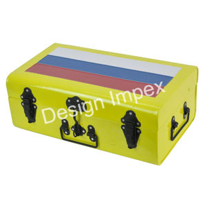 Sheet Iron Rectangular <b>Trunk</b> Box With Custom Australian Flag Print <b>White</b> Color Super Selling <b>Storage</b> Box for Business Gift - Product Image 4