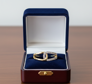 Anillo de Diamantes Entrelazados de Oro de Lujo para Mujer, Joyería de Boda y Compromiso - Product Image 6