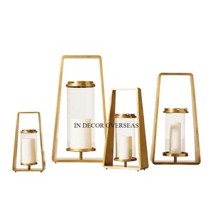 Taille et logo personnalisés disponibles en bois de qualité supérieure et en verre transparent faits à la maison et à l'hôtel centre de table lanternes décoratives - Product Image 5