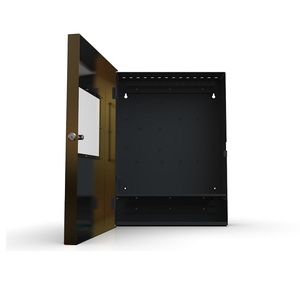 Cabman 6 Box para aplicación de alarma contra incendios con puerta marrón brillante y caja trasera negra mate diseñada para una instalación versátil - Product Image 2