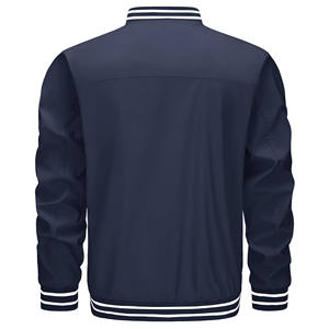 Custom Two Tone Varsity Letterman Hoodie Jacket in <b>Purple</b> Black-White Full-Snap Bomber Style Soccer Wear - Product Image 2
