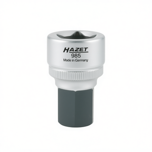 Hazet Extra Short Square 1/2'' Screwdriver <b>Socket</b> Hexagonal with Knurling Wrench Product - Product Image 2