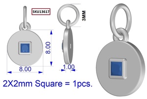 Pendentif de mariage plaqué or et rhodium en argent sterling 925 de forme ronde en zirconium cubique rubis pour la fabrication de bijoux - Product Image 4