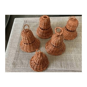Rustic Rattan Bell <b>Christmas</b> Hanging Decor, Handmade Wicker Rattan Bell Gift Box for Cost-Effective Home Party Tree Celebration - Product Image 4