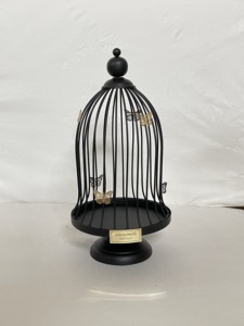 Matte <b>Black</b> Cake StandBird Cage Design with Dome for Wedding Display Centerpiece Wedding Cake Tools Display Tray - Product Image 4