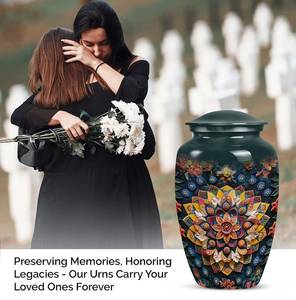 Petal Mandala Urns <b>for</b> Cremation <b>Ashes</b> Modern <b>for</b> Human <b>Ashes</b> <b>Keepsake</b> Decorative Urns <b>for</b> <b>Ashes</b> Infant Petal - Product Image 2