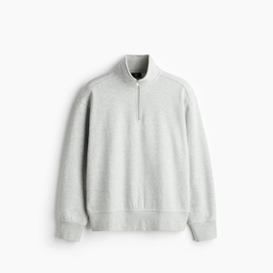 Sudadera de Media Cremallera para Hombre, Corte Cómodo, Informal, para Invierno, Tejido Suave y Cálido, Manga Larga, Estilo Urbano Moderno - Product Image 3