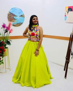 Lehenga choli navratri 8983แฟนซีสำหรับผู้หญิงอินเดีย/ปากีสถาน - Product Image 4