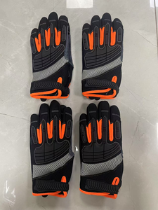 Gants de travail en cuir TPE confortables et respirants anti-vibration avec doigts et rembourrage de paume pour hommes Gants de sécurité réduisant les impacts - Product Image 6