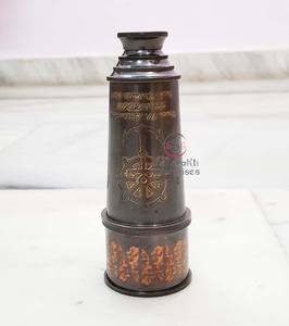 Nautical Brass Antique Handmade Telescope 65.2cm Round Vintage Pirate Spyglass Handheld Bird Watching <b>Christmas</b> - Product Image 3