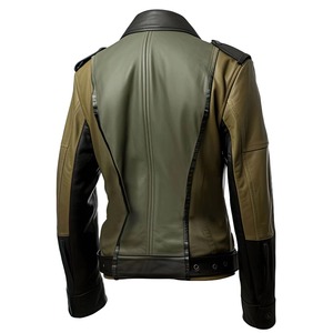 Personalizada de alta calidad de los hombres de piel de oveja genuina y chaquetas de cuero de los motociclistas chaqueta de invierno de cuero puro - Product Image 2