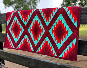 Western Show Horse Saddle Blanket Diseño de Nueva Zelanda Manta de sillín de lana hecha a mano Top Wool Saddle Pad Size - Product Image 4
