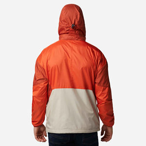 Veste coupe-vent à capuche mi-zippée, nouvelle mode, prix bas, personnalisable, avec fermeture éclair sur le devant, anti-eau, doublure en maille 100% polyester - Product Image 4