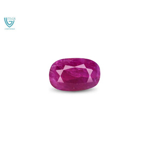 Rubis (Manik) - 7,27 carats, taille ovale facettée, pierre précieuse synthétique en cristal, taille personnalisable 3-10 mm, créé en laboratoire, traité thermiquement, article 8 mm - Product Image 1