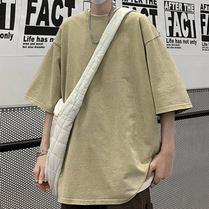 T-shirt lavé à l'acide pour hommes, poids lourd 280gsm/T-shirt vintage lavé à l'acide T-shirts en coton lourd personnalisés à la mode vente en gros - Product Image 4