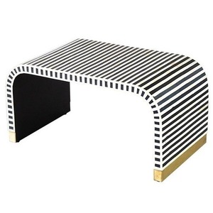 Mesa de consola con incrustaciones de hueso de cascada marroquí hecha a mano, diseño religioso exótico único para entrada, sala de estar, comedor, decoración - Product Image 1
