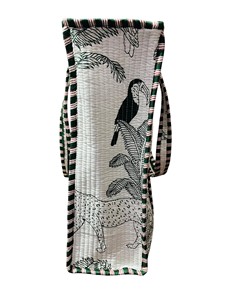 Handmade Women's <b>Large</b> <b>Shoulder</b> Tote <b>Bag</b> Handblock Printed Cotton Quilted <b>with</b> Zipper Floral Print - Product Image 3