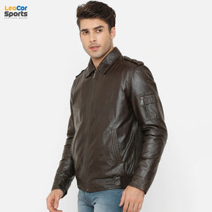 Blouson d'hiver en cuir à manches longues pour homme, personnalisé, confortable, élégant et de haute qualité - Product Image 3