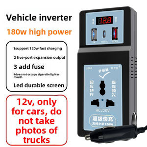 Nuevo Inversor de Corriente para Auto de 12V a 220V, Convertidor de CC a CA, Onda Sinusoidal Modificada, Salida USB Tipo C, Encendedor para Tanque - Product Image 4