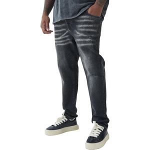 Gran oferta, ropa de calle personalizada, pantalones vaqueros con estampado lavado desgastado, venta al por mayor, nueva moda, pantalones de moda para hombre con diamantes de imitación - Product Image 1
