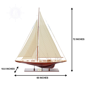 Endeavour XXL hecho a mano modelo de madera barco náutico pintado réplica soporte de exhibición Material de cedro decoración coleccionable regalo - Product Image 1