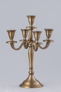 Portavelas T-Light de cinco brazos, centro de mesa de Metal resistente, Iglesia de latón, decoración moderna, forma rectangular hecha a mano - Product Image 4