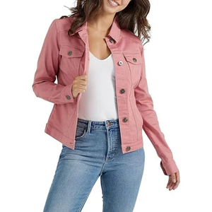 <b>Womens</b> Wholesale Casual Long Sleeve Denim <b>Jacket</b> Breathable Low Moq Warm Stylish Best Quality Customized Vintage Button Made - Product Image 1