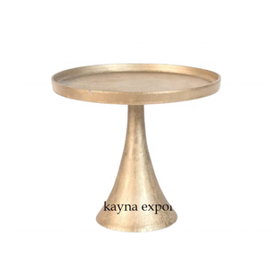 Support à gâteau décoratif de luxe en métal plaqué or support à cupcake artisanal en métal coulé en métal doré décoration de mariage - Product Image 2