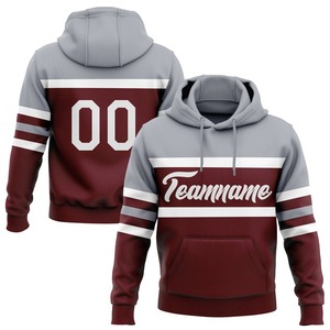 Sweat-shirts d'hiver pour hommes personnalisés avec impression en relief, en molleton de coton, avec poche, séchage rapide, coupe classique unie - Product Image 1