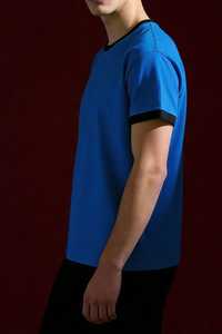 T-shirt à manches courtes en coton épais 250 GSM, coupe ample et surdimensionnée, broderie personnalisée pour hommes - Product Image 5