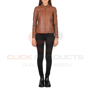 High Street Style New Soft Winter Faux Genuine Leather Motorcycle Jacket Cremallera corta Stand Collar Color sólido Nueva chaqueta de estilo - Product Image 5