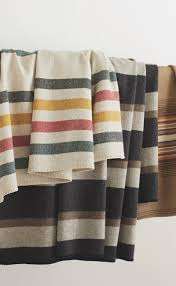 Eco Wise Couvertures à carreaux à rayures solides en laine 100% Douces, chaudes et confortables Quatre saisons Utilisation anti-bactéries Portable sans odeur zéro charpie - Product Image 2