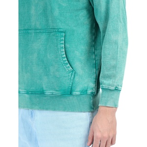 เสื้อฮู้ดดี้ผู้ชายทรงโอเวอร์ไซส์ ล้างสีแบบแอซิด ผ้าคอตตอนผสม แขนยาว สไตล์ลำลอง สตรีทแวร์ พิมพ์ลายตามสั่ง เสื้อสเวตเชิ้ตแบบพื้นฐาน ผู้ผลิต OEM จำนวนมาก - Product Image 6