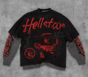 เสื้อยืดแขนยาวผ้าฝ้าย100% เข้ารูปบ็อกซี่แบบสองชั้นลายวาฟเฟิล - Product Image 2