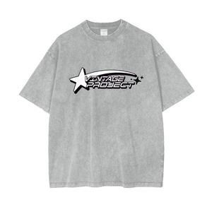 เสื้อยืดผู้ชายแขนยาวสไตล์เรโทรลายกราฟิกฟอกสีแบบโอเวอร์ไซส์ ขายส่งจากโรงงาน ผ้าฝ้าย MOQ ต่ำ รับสั่งทำ - Product Image 4