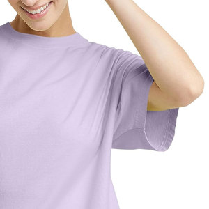 Mujeres Nuevo diseño crop top manga corta Camisa de algodón logotipo personalizado traje de moda camisetas para mujeres camiseta algodón liso - Product Image 5